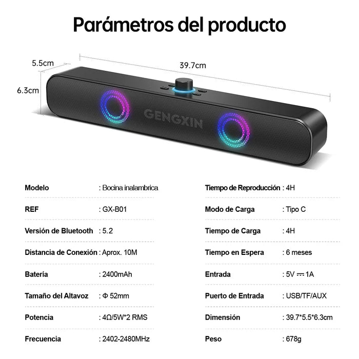 GENGXIN™ Bocina Inalambrica GX-B01 (Sólo para exhibición)