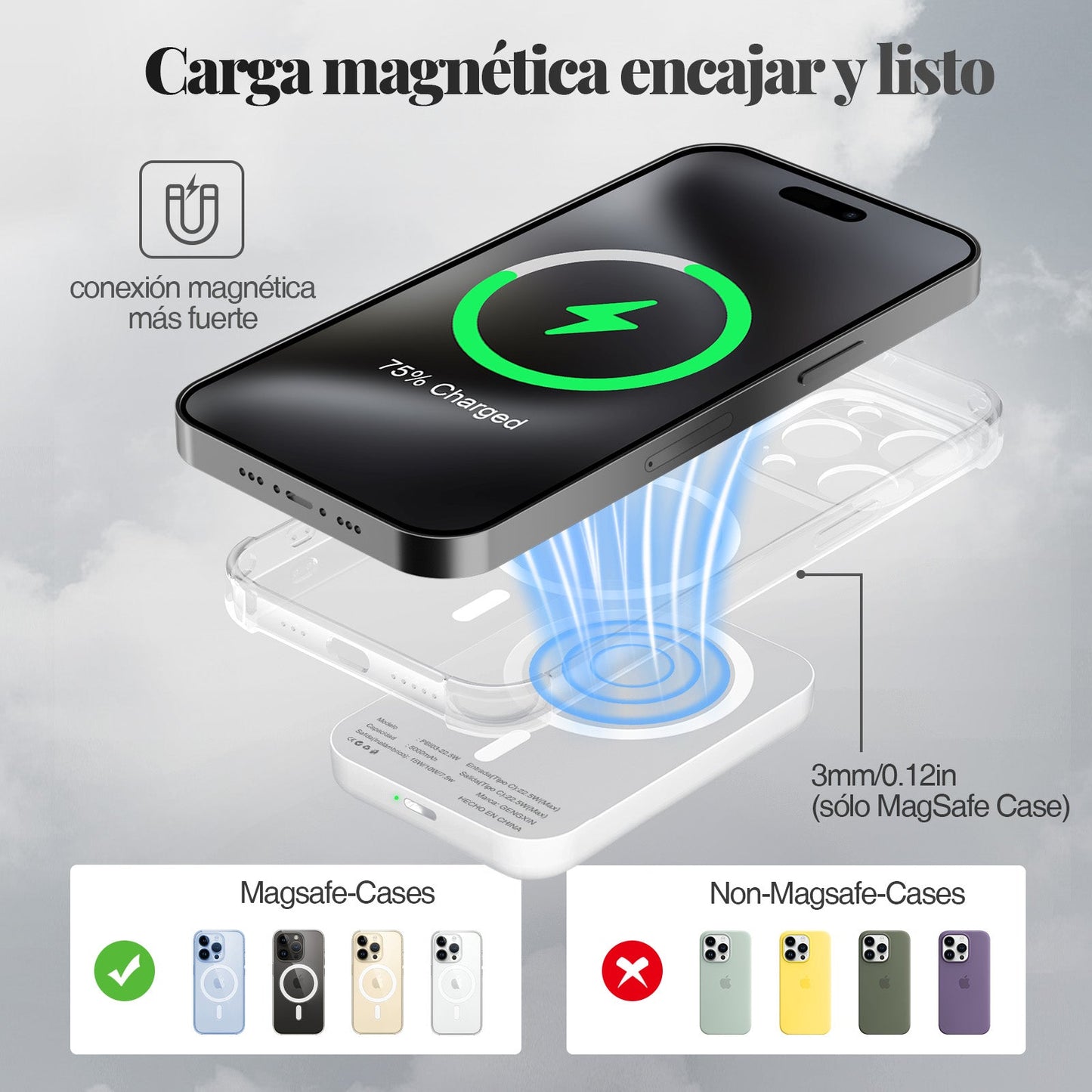 GENGXIN® PowerBank inalámbrico 22.5W - PD3.0