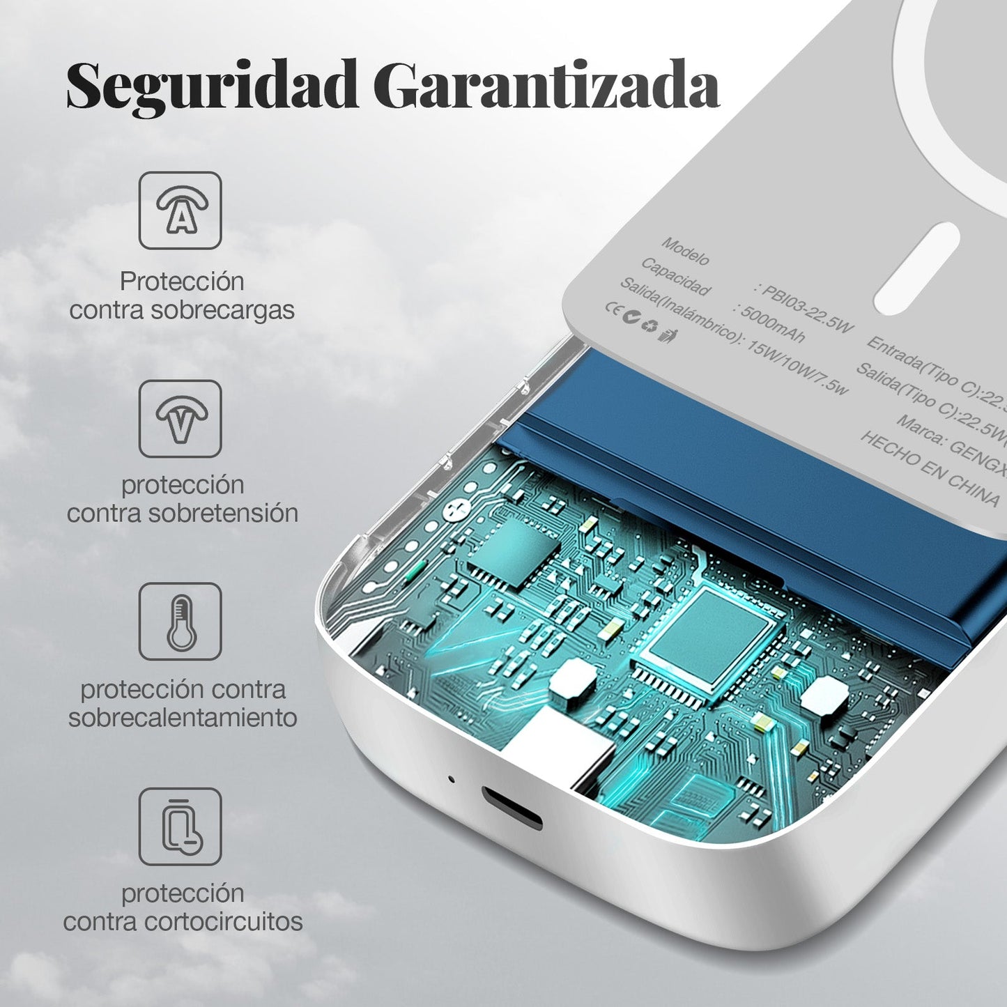 GENGXIN® PowerBank inalámbrico 22.5W - PD3.0