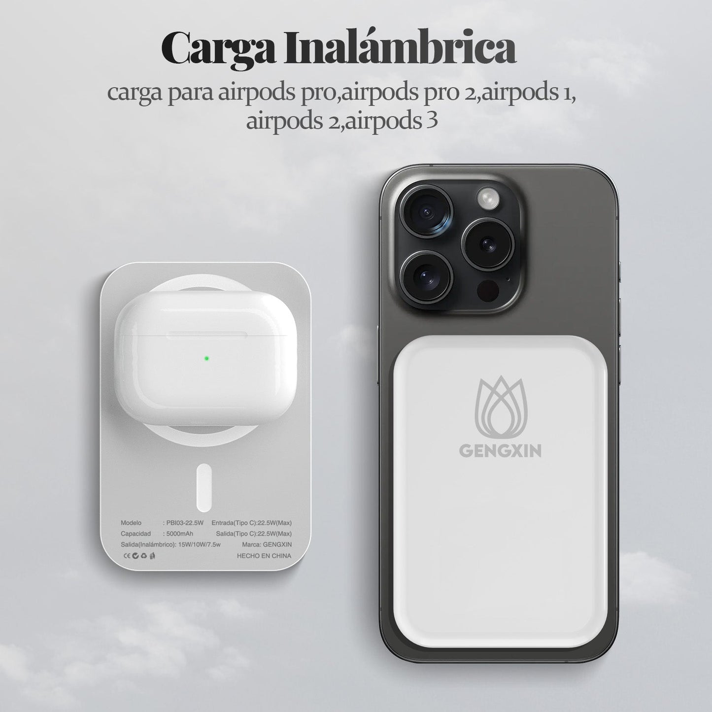 GENGXIN® PowerBank inalámbrico 22.5W - PD3.0