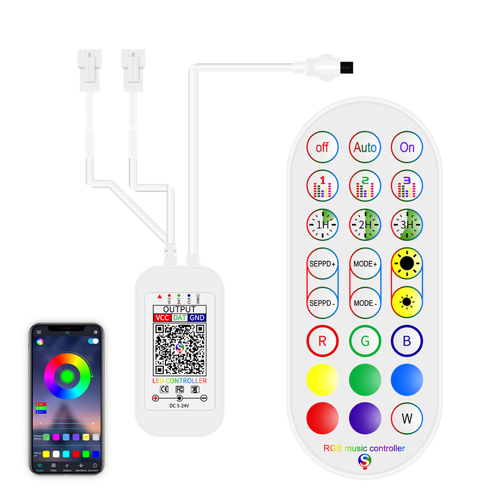 GENGXIN® Controlador APP Bluetooth Tira de LED Rayo 2 Salidas (Sólo para exhibición)