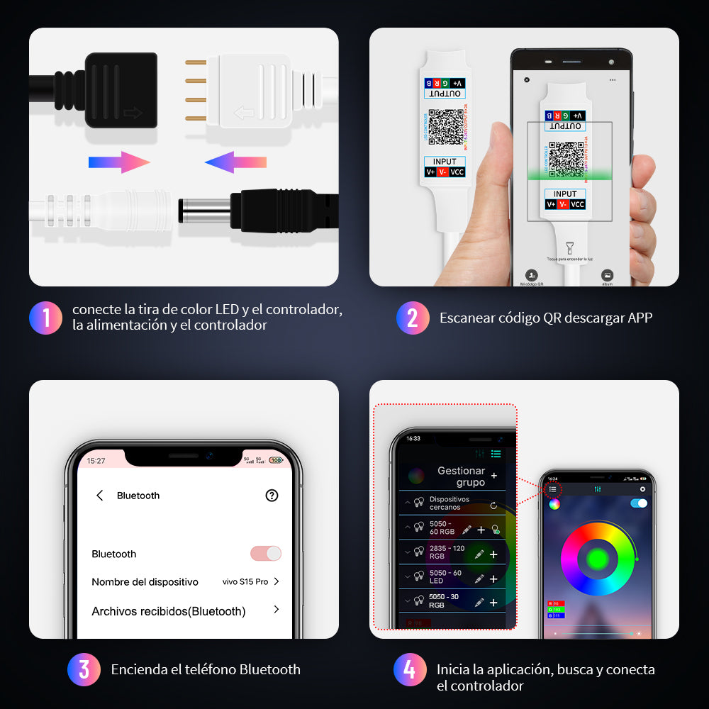GENGXIN® Controlador APP Tira De Led RGB (Sólo para exhibición)