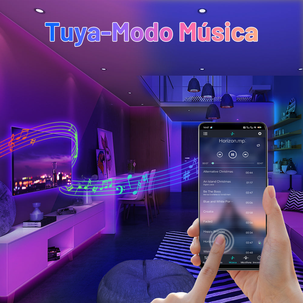 GENGXIN® Controlador APP Bluetooth Tira de LED Neon RGB 220V