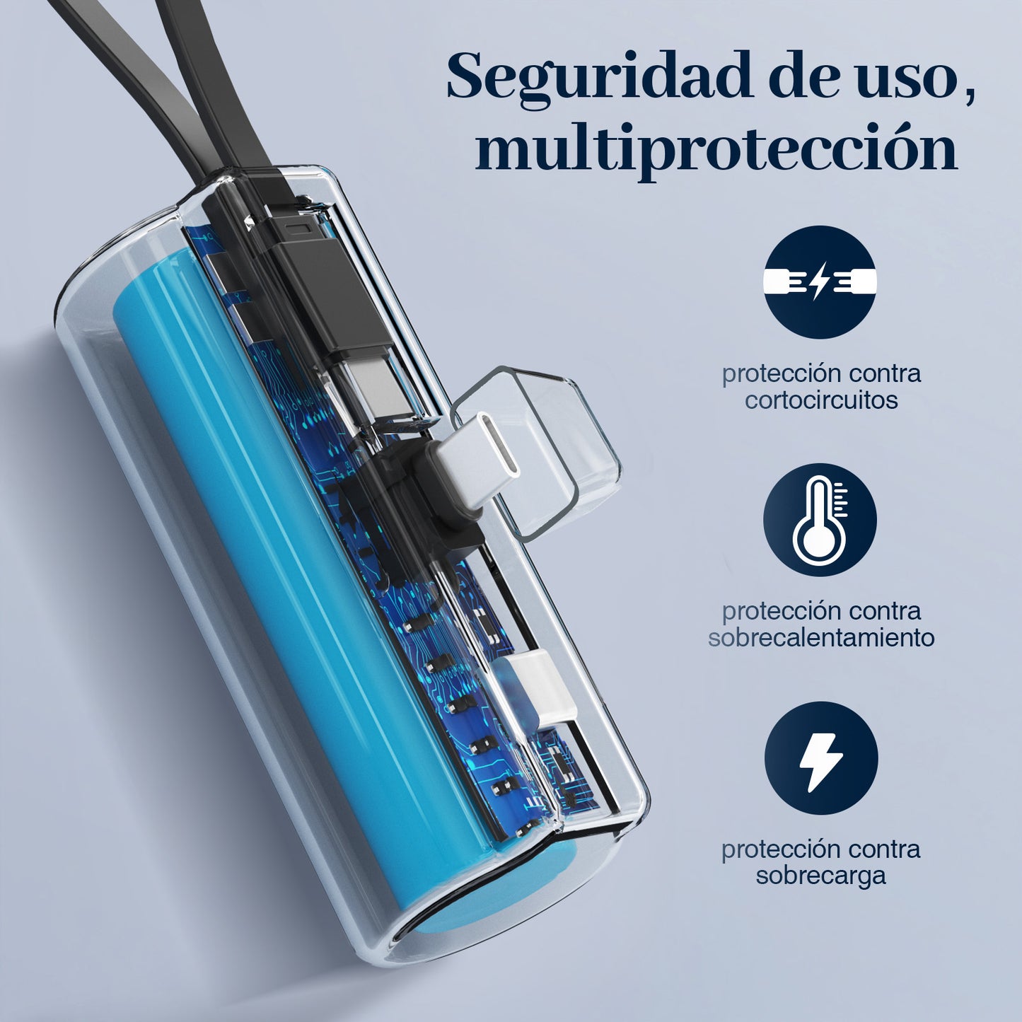 GENGXIN® PowerBank Capsula 4500 mAh-Negro (Sólo para exhibición)