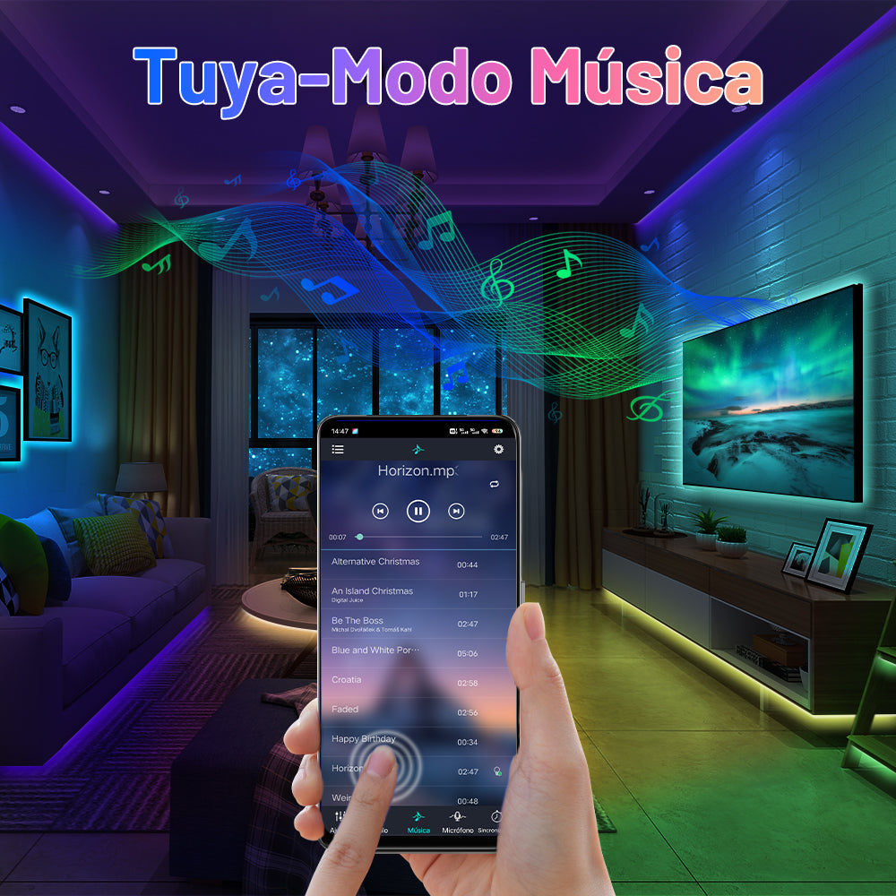 GENGXIN® Controlador APP Bluetooth Tira de LED Manguera RGB 220V