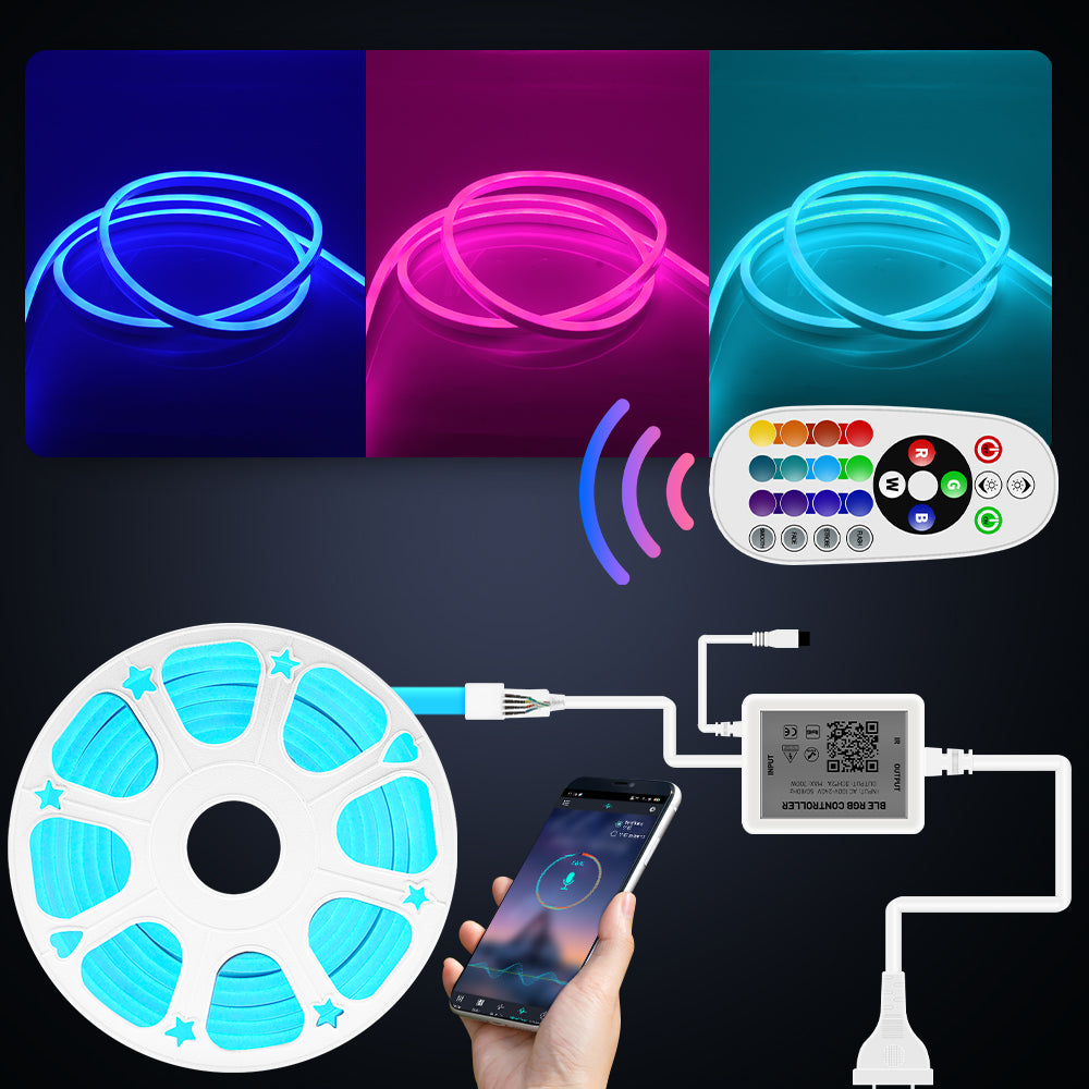GENGXIN® Controlador APP Bluetooth Tira de LED Neon RGB 220V