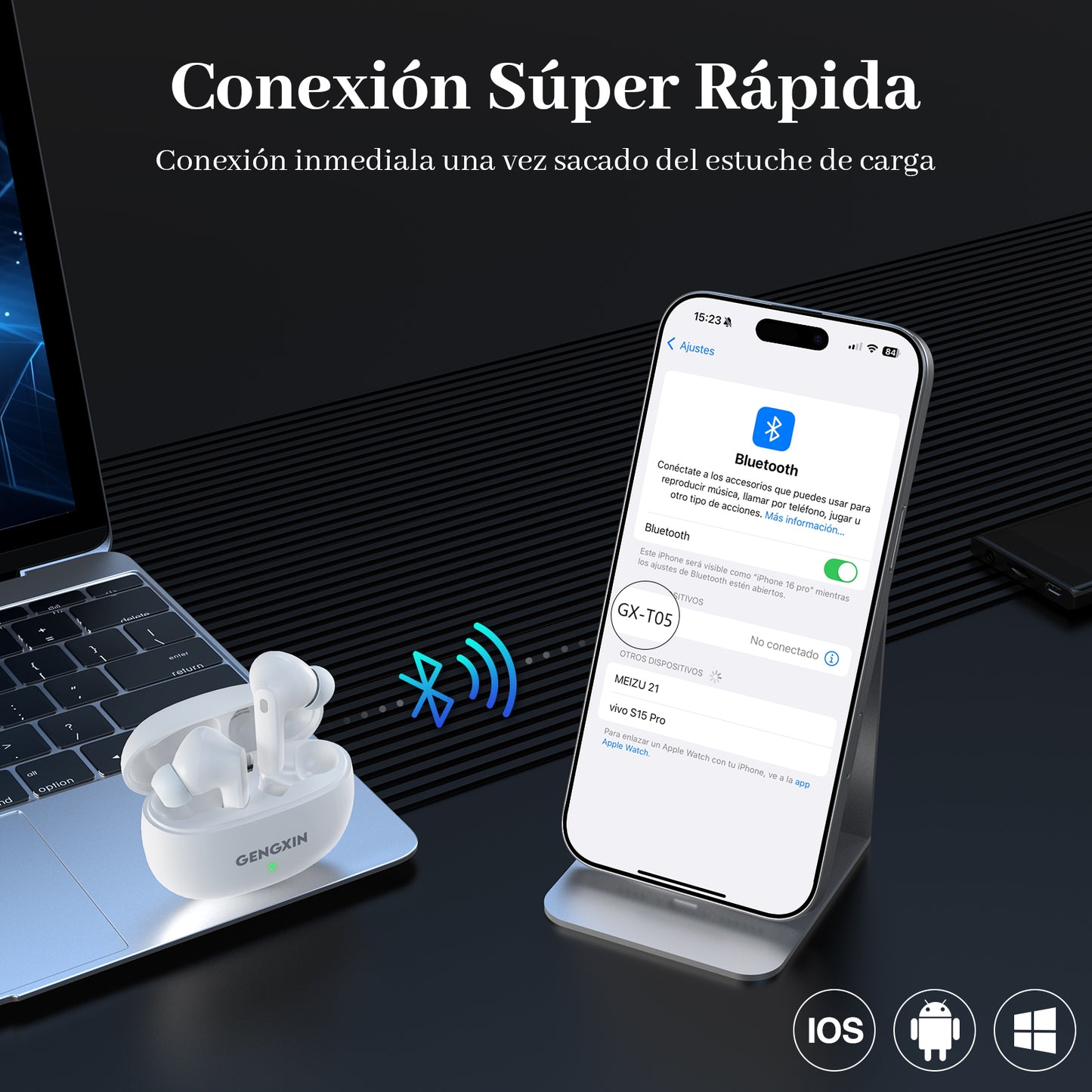 GENGXIN™ Audifonos Inalambricos GX-T05 (Sólo para exhibición)