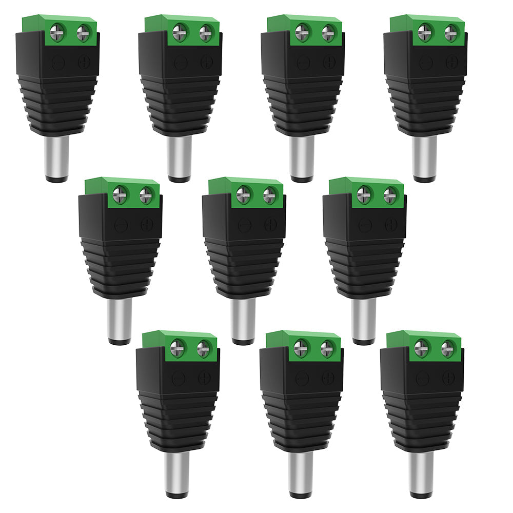 GENGXIN® Conector Adaptador de corriente de 12 V CC-10 piezas (Sólo para exhibición)