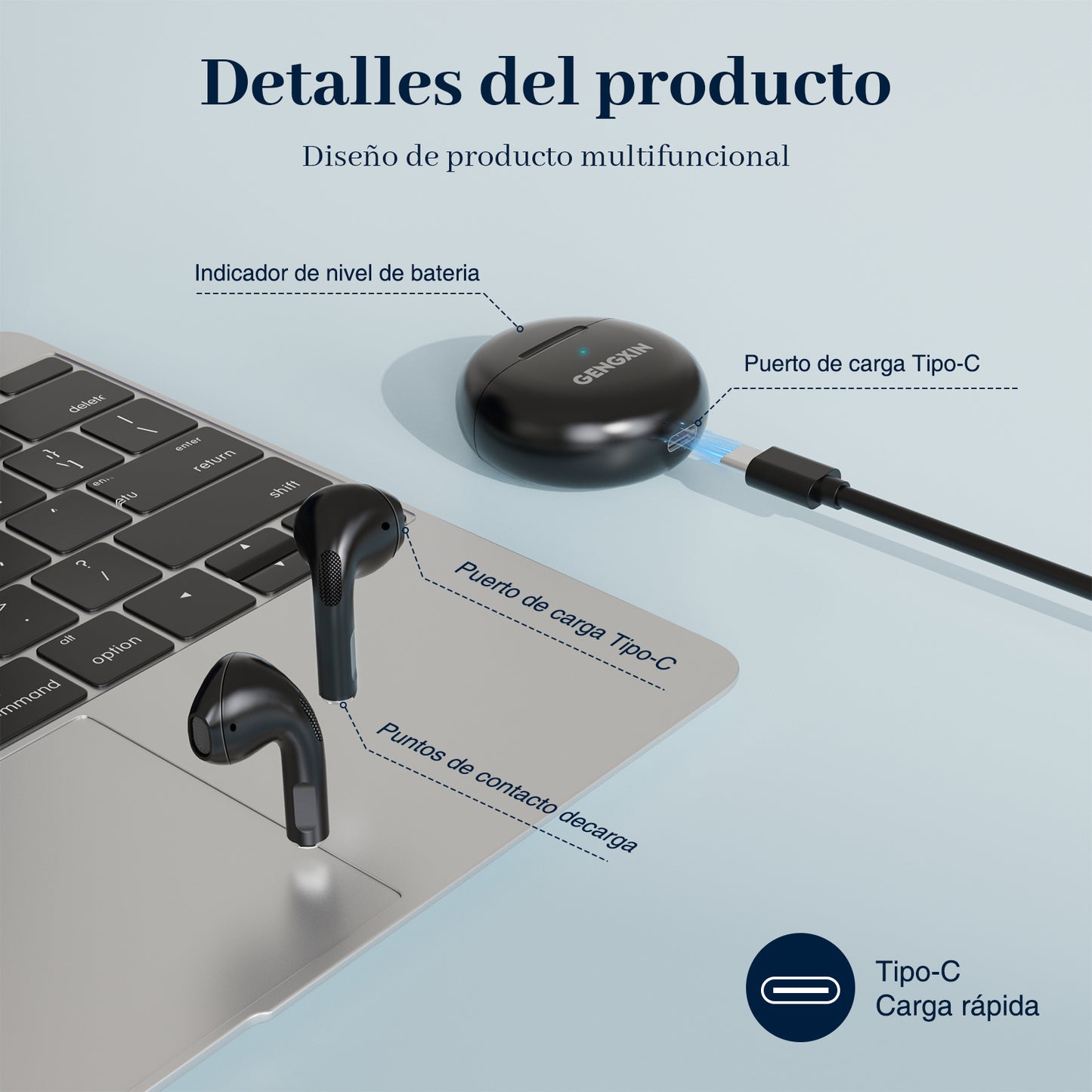 GENGXIN® Audifonos Inalambricos GX-T02