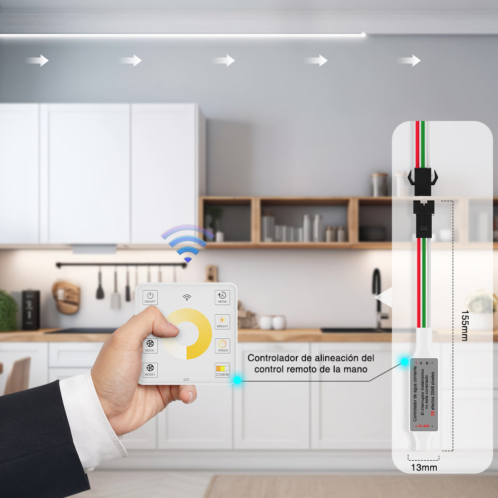 GENGXIN™ Controlador de Luz De Flujode Agua (Sólo para exhibición)