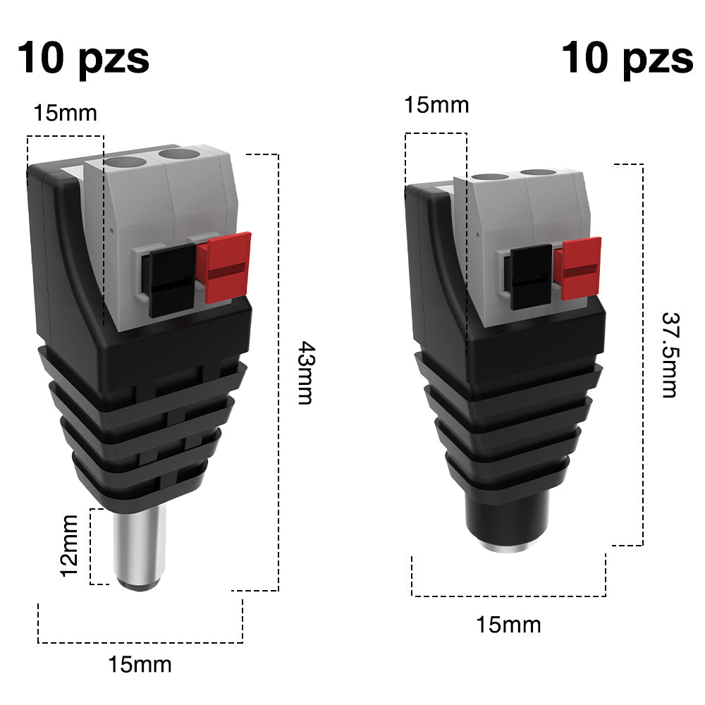 GENGXIN® Conector de alimentación de CC-10 piezas (Sólo para exhibición)