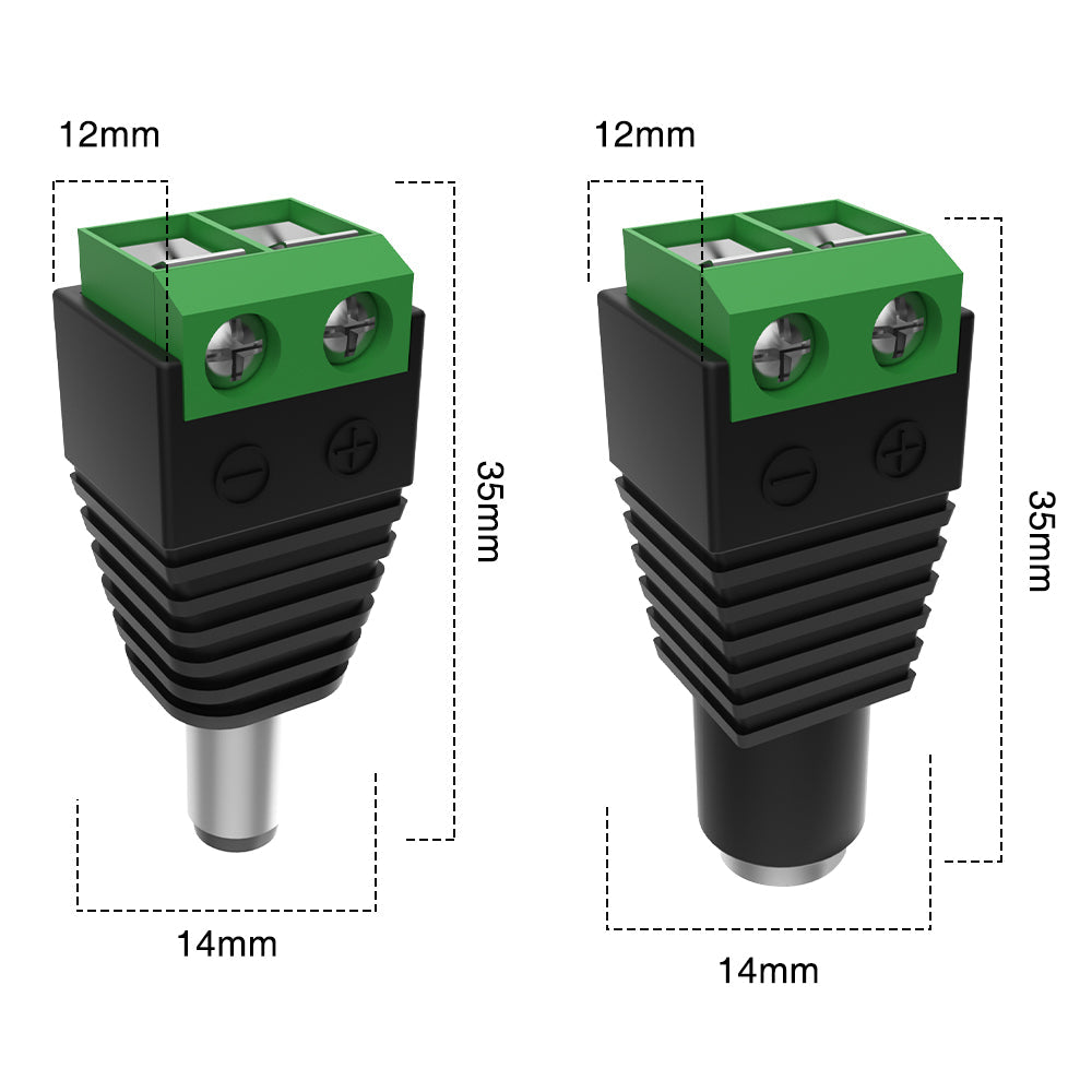 GENGXIN® Conector Adaptador de corriente de 12 V CC-10 piezas (Sólo para exhibición)