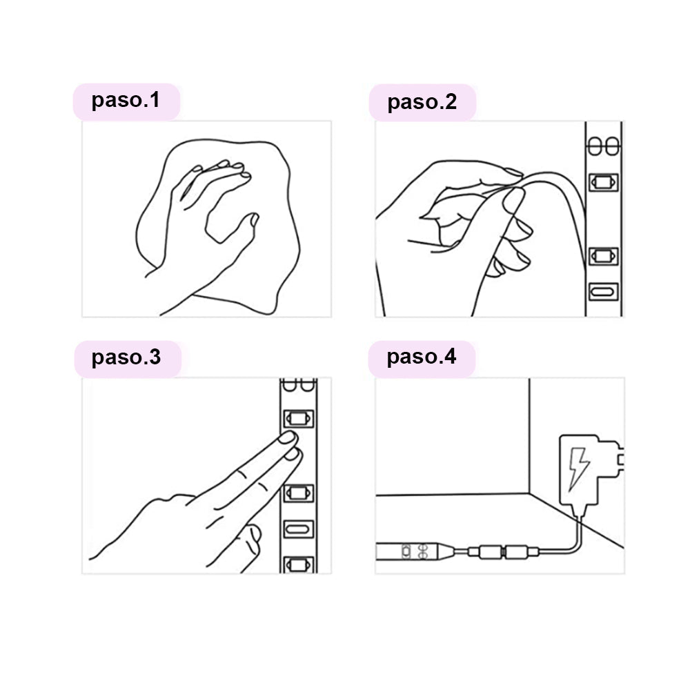 GENGXIN® Tira de LED Flex Morado UV 12V 5050/60P 5 Mts (Sólo para exhibición)