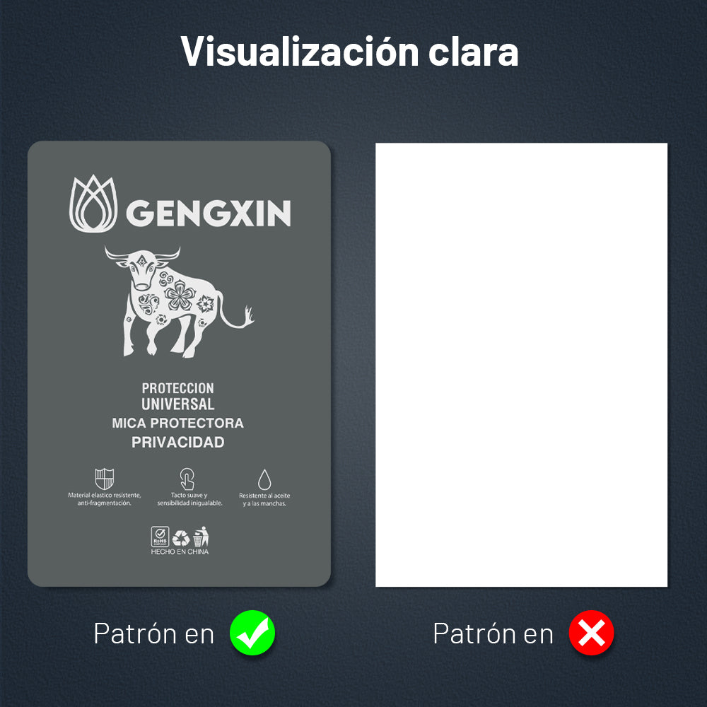 GENGXIN® Mica Hidrogel-10 piezas-PRIVACIDAD (Sólo para exhibición)
