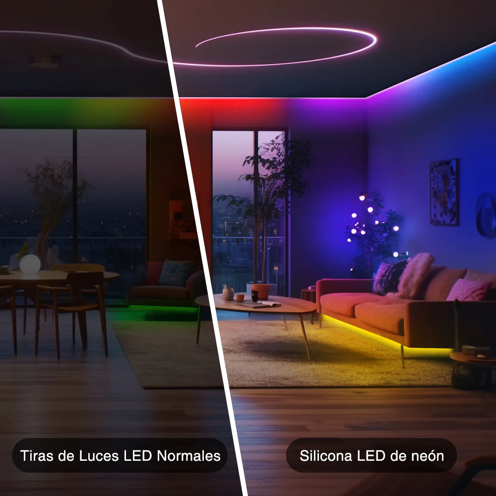 GENGXIN® Tira de LED Flex Neon Bilateral 24V 3535/96P 10 mts - Rayo (Sólo para exhibición)