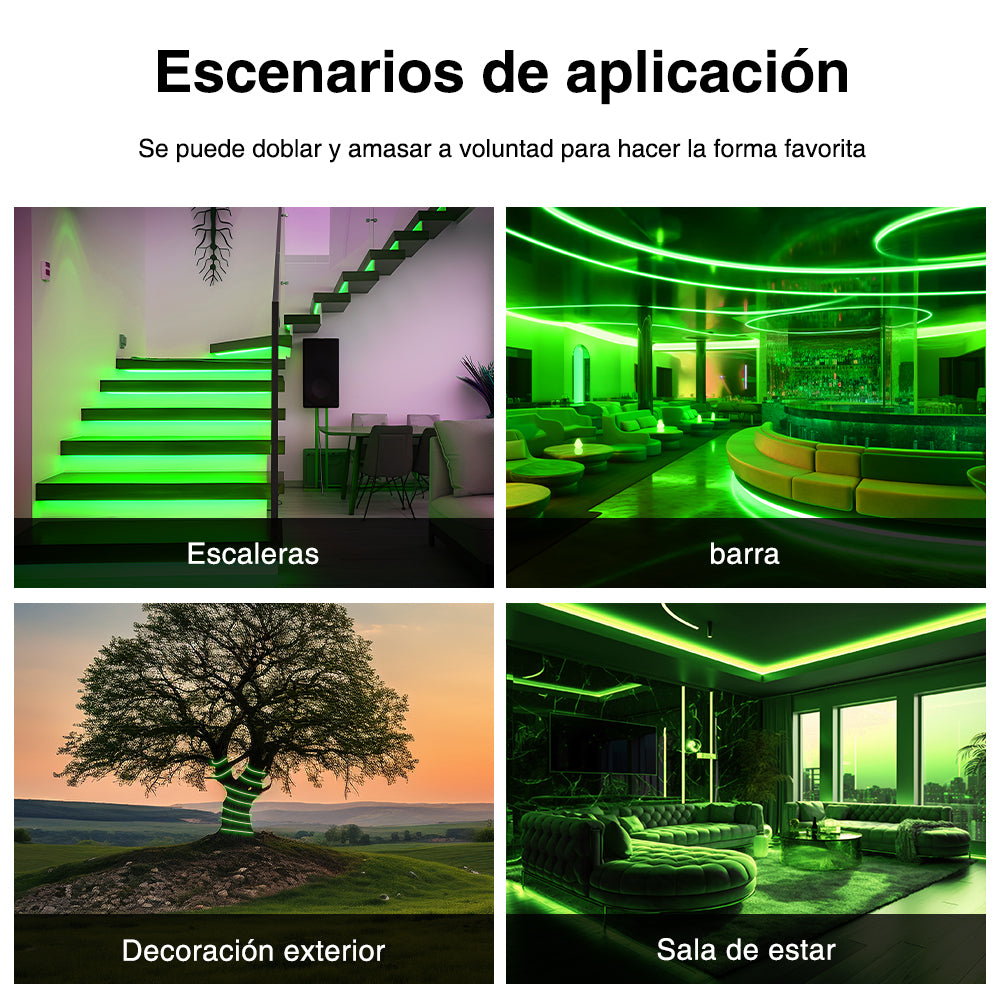 GENGXIN® Tira de LED Flex Neon 220V 2835/120P 25Mts (Sólo para exhibición)
