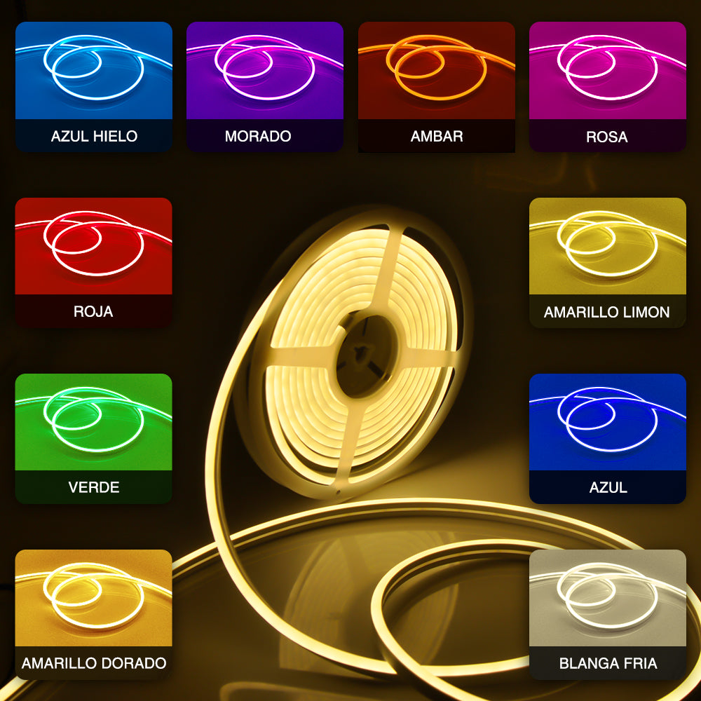 GENGXIN® Tira de LED Flex Neón 12V 2835/120P 5 mts (Sólo para exhibición)