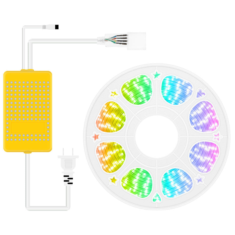 GENGXIN® Tira de LED Flex Manguera RGB 220V 5050/60P - 25M