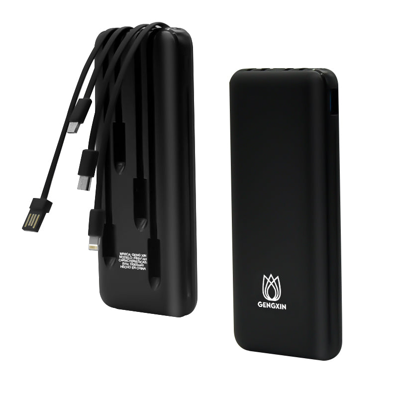 GENGXIN® Powerbank 10000mAh Entrada Tipo C & V8 & Iphone & USB A