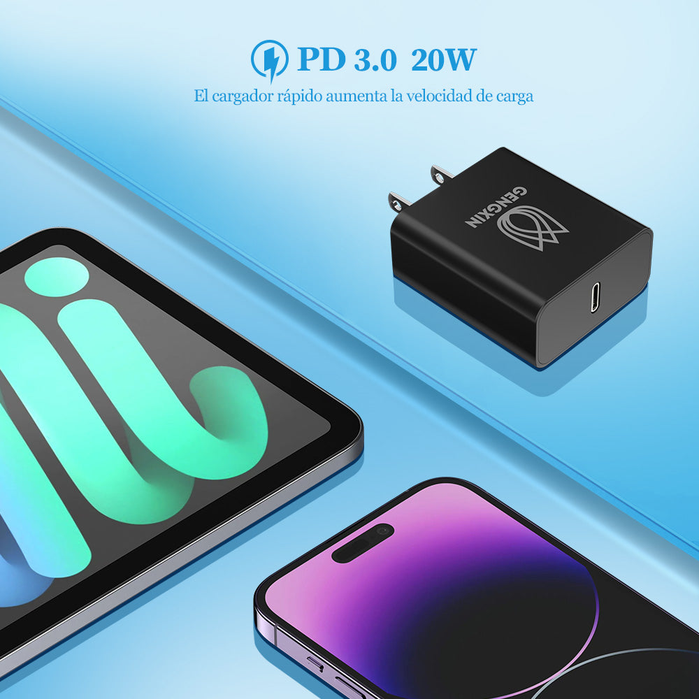 GENGXIN®  Cargador de carga rápida de 20W-Tipo C-PD3.0 (Sólo para exhibición)