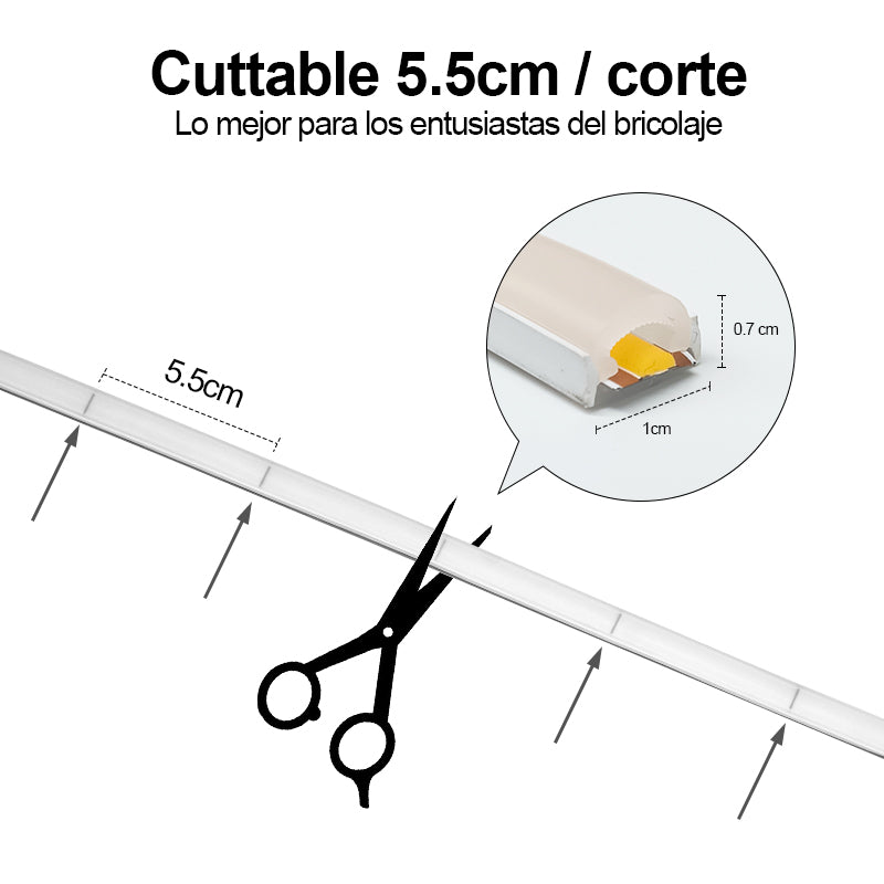 GENGXIN™ Tira de LED Flex Neón 24V COB/252P 10 mts (Sólo para exhibición)