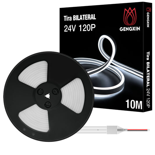 GENGXIN™ Tira de LED Flex Neon Bilateral 24V 2835/120P 10 mts (Sólo para exhibición)