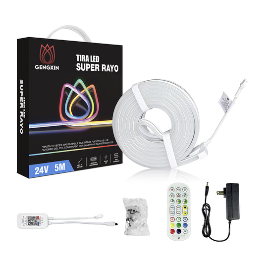 GENGXIN® Tira de LED Flex Neon Rayo 24V 5050/84P 5Mts