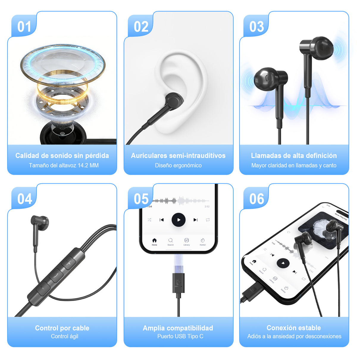 GENGXIN® Auriculares de gancho GX-E01