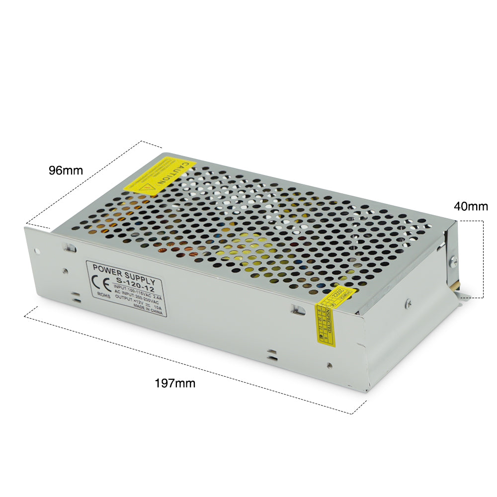 GENGXIN™ Fuente de alimentación conmutada--12V 120W CUADRADO (Sólo para exhibición)