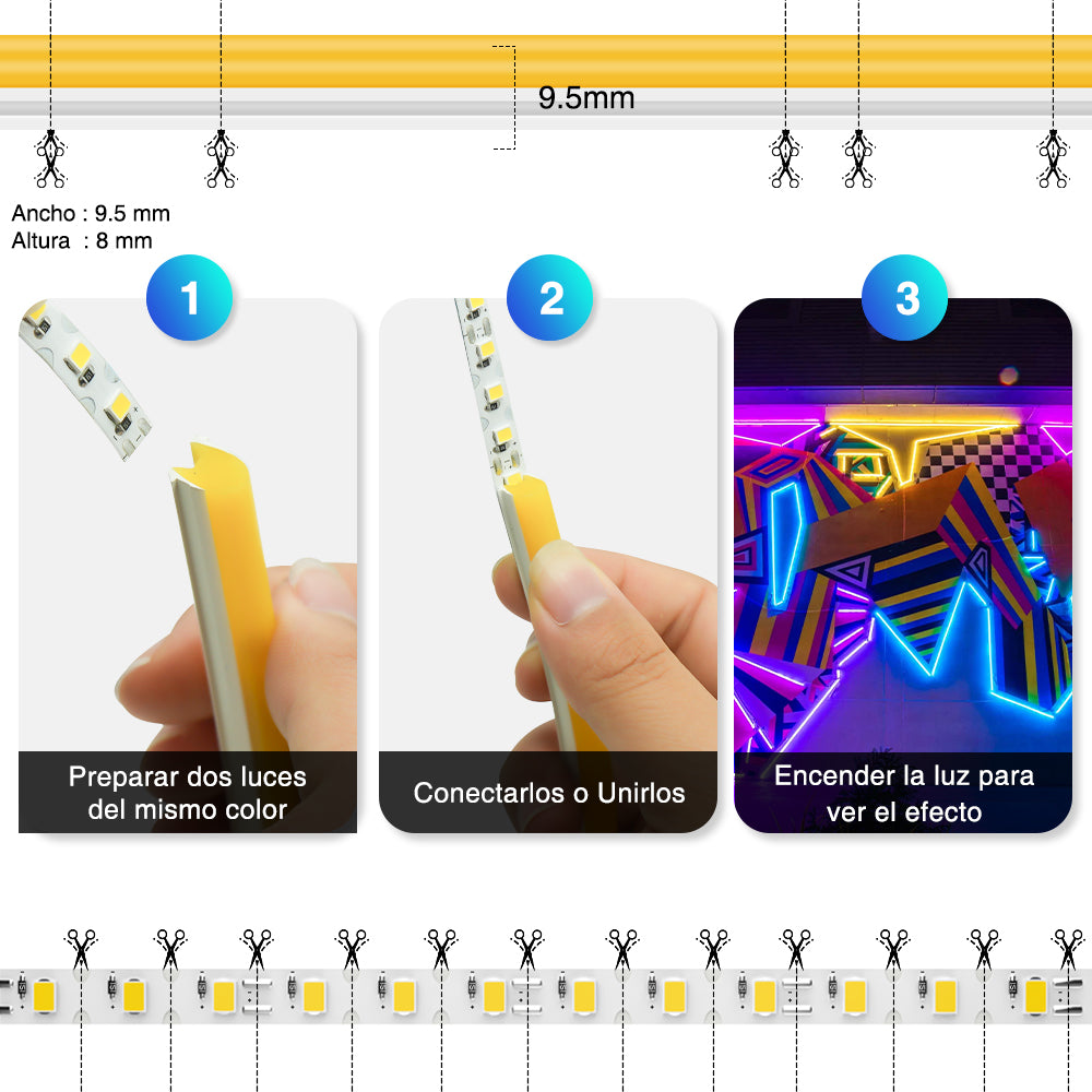 GENGXIN™ Tira de LED Flex 2da Generacion Neon 5V 2835/120P 20M-6MM (Sólo para exhibición)