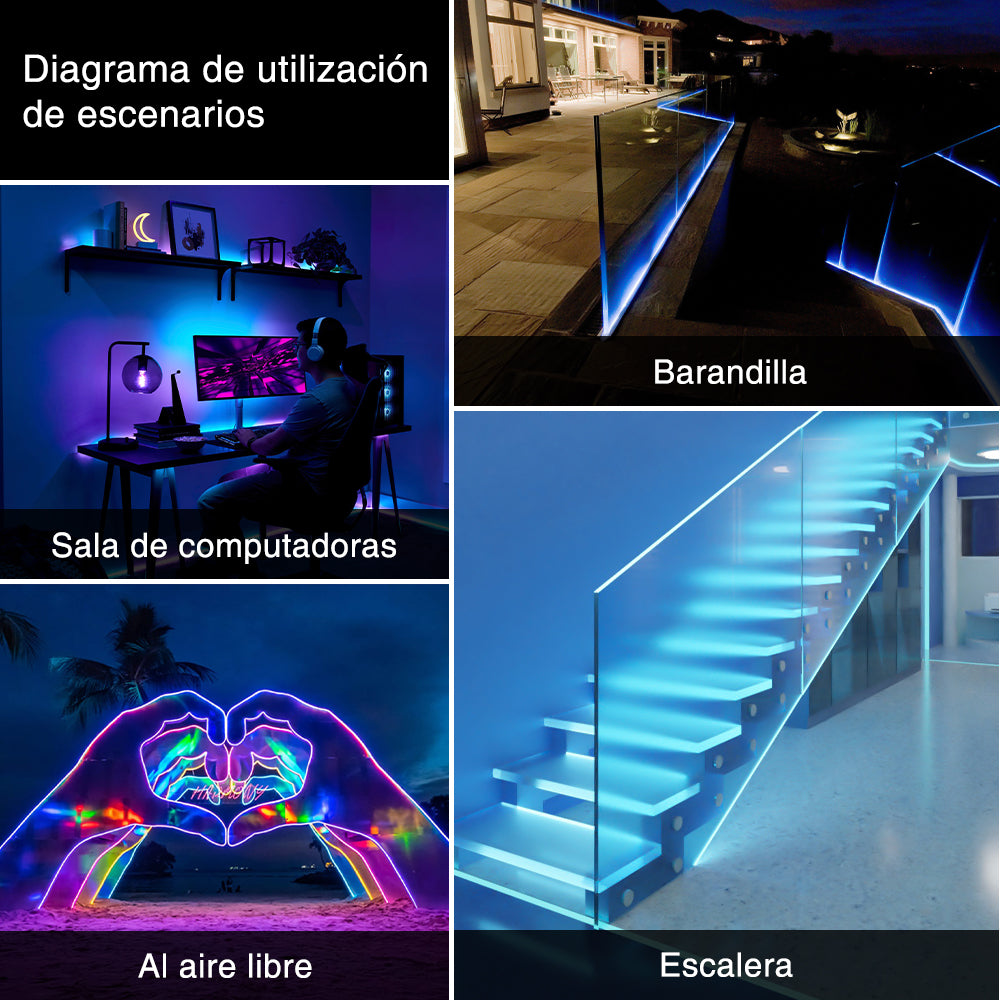 GENGXIN™ Tira de LED Flex 2da Generacion Neon 5V 2835/120P 20M-6MM (Sólo para exhibición)