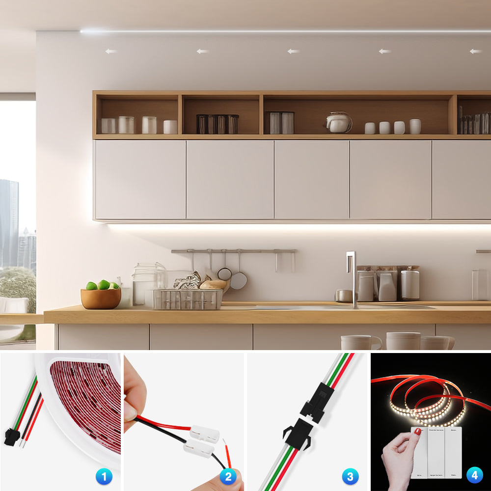 GENGXIN™ Tira De Led Flex 24V 2835/126P 10Mts (Luz de flujo de agua) (Sólo para exhibición)