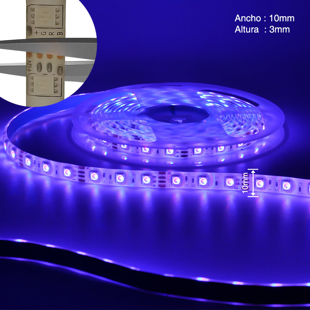 GENGXIN® Tira de LED Flex RGB 12V 505 60P 5Mts (Sólo para exhibición)