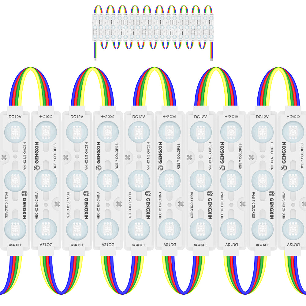 GENGXIN® Módulo LED 12 de 20 pzas, RGB con 7 Colores (Sólo para exhibición)