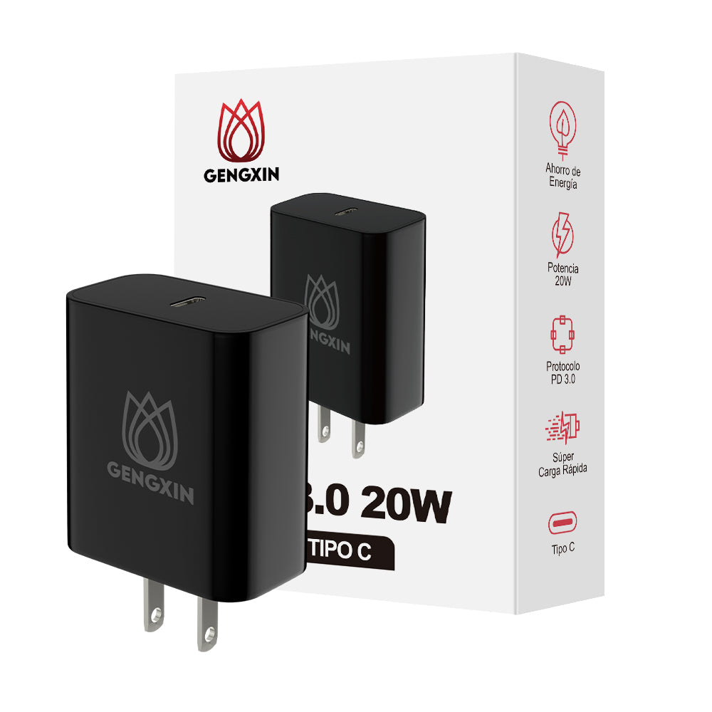 GENGXIN®  Cargador de carga rápida de 20W-Tipo C-PD3.0 (Sólo para exhibición)