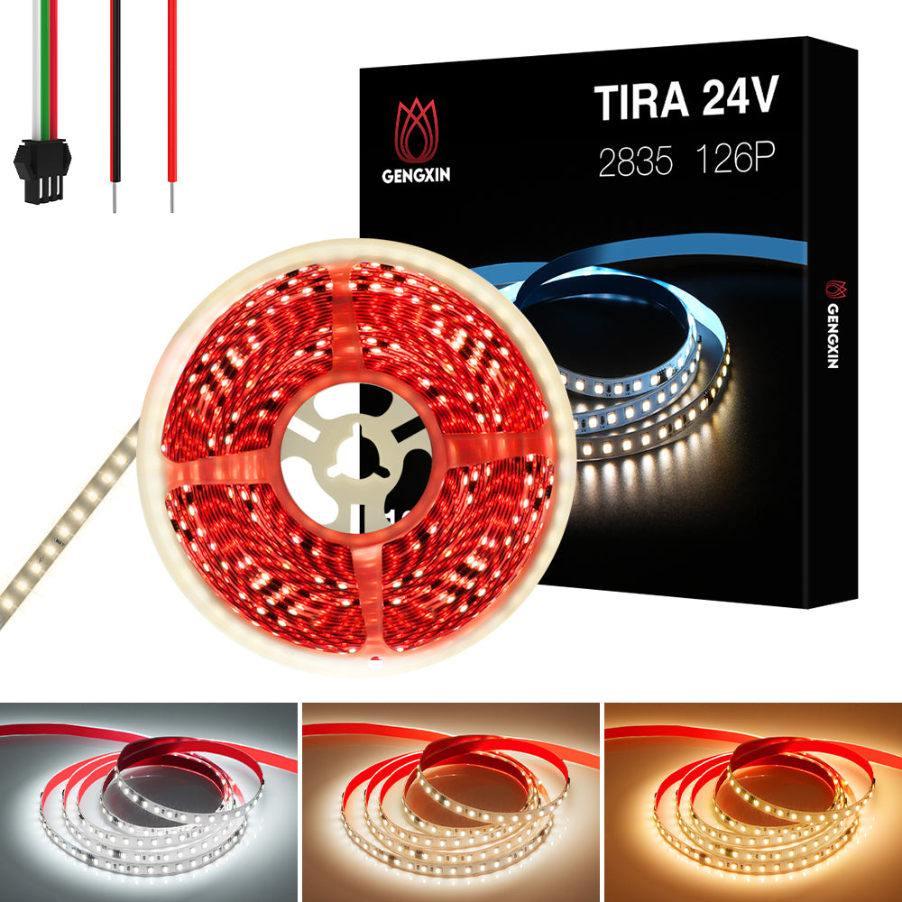 GENGXIN™ Tira De Led Flex 24V 2835/126P 10Mts (Luz de flujo de agua) (Sólo para exhibición)